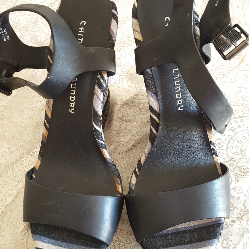 Chinese laundry strappy wedges
